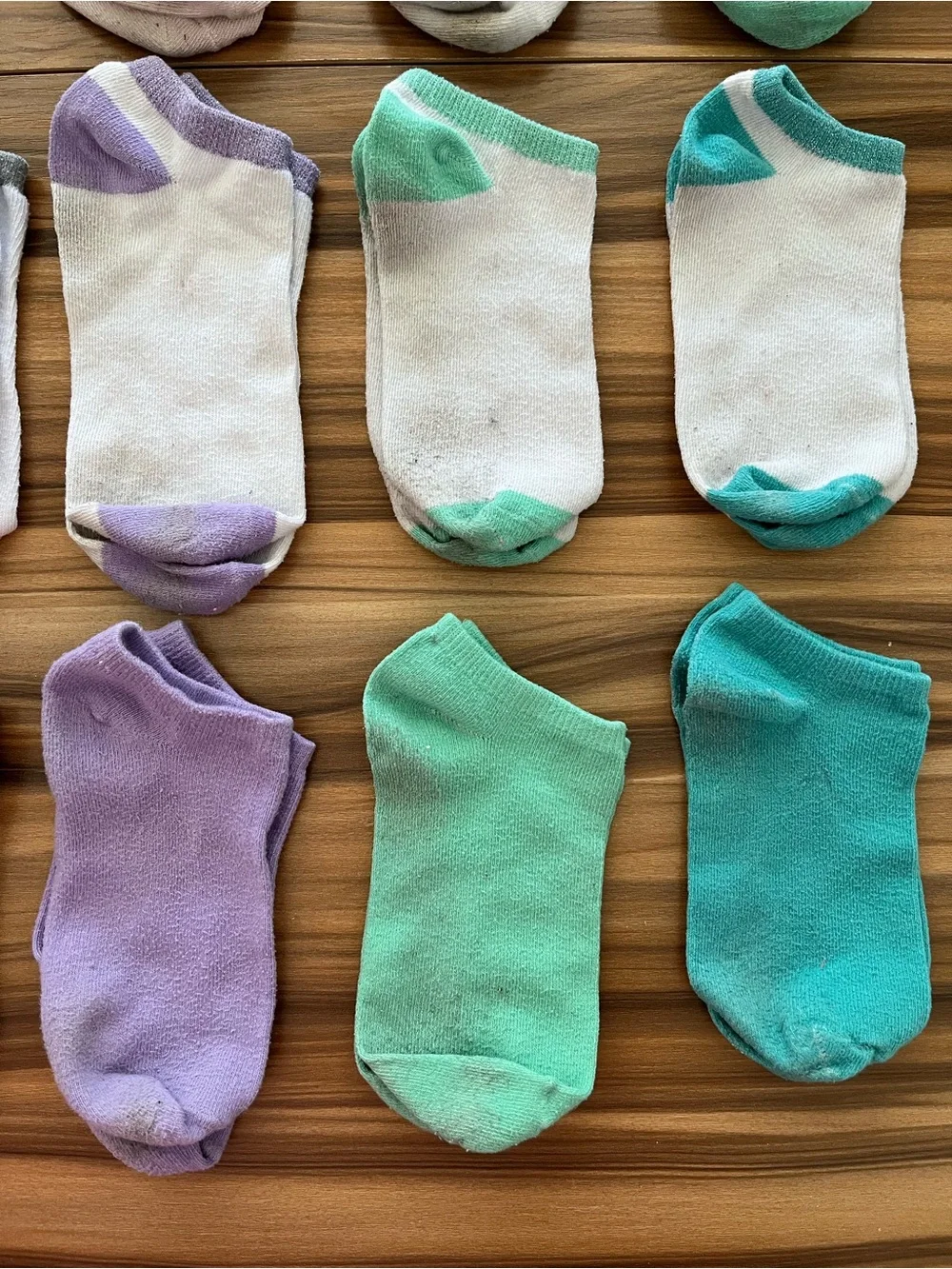 Girls Clothes 24 Pair Bundle Walmart Wonder Nation No Show Socks Size L(4-10)